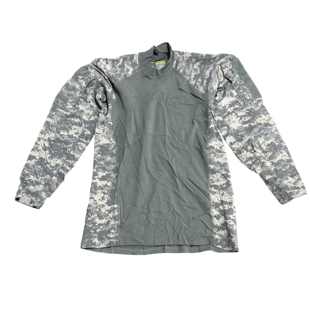 Massif Army Combat Shirt Mens XL Green Camo Long Sleeve‎ Lightweight Breathable
